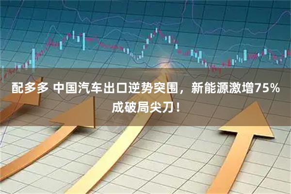 配多多 中国汽车出口逆势突围，新能源激增75%成破局尖刀！