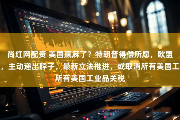 尚红网配资 美国赢麻了？特朗普得偿所愿，欧盟巨额让步，主动递出脖子，最新立法推进，或取消所有美国工业品关税